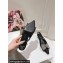Dolce & Gabbana Heel 4.5cm Slingbacks Satin Black with rhinestones Bow and DG logo 2024