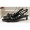 Dolce & Gabbana Heel 4.5cm Slingbacks Croco Pattern Black with Bow and DG logo 2024