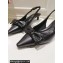 Dolce & Gabbana Heel 4.5cm Slingbacks Leather Black with Bow and DG logo 2024