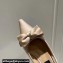 Dolce & Gabbana Heel 4.5cm Slingbacks Satin Beige with Bow and DG logo 2024
