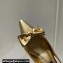 Dolce & Gabbana Heel 4.5cm Slingbacks Leather Gold with Bow and DG logo 2024