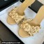 Chanel Pearl Heel 8cm Camellia Mules Beige 2024