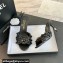 Chanel Pearl Heel 8cm Camellia Mules Black 2024