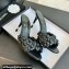 Chanel Pearl Heel 8cm Camellia Mules Black 2024