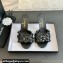 Chanel Pearl Heel 8cm Camellia Mules Black 2024