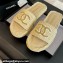 Chanel Braided Raffia CC Logo Mules Beige 2024