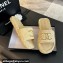 Chanel Braided Raffia CC Logo Mules Beige 2024