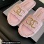 Chanel Braided Raffia CC Logo Mules Pink 2024