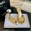 Chanel Pearl Heel 8cm Camellia Mules Gold 2024