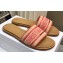 Dior Dioriviera Dway Slides in Natural Raffia and Pink Embroidered Cotton 2024