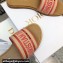 Dior Dioriviera Dway Slides in Natural Raffia and Pink Embroidered Cotton 2024