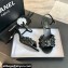 Chanel Pearl Heel 8cm Camellia Sandals Black 2024