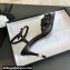 Chanel Pearl Heel 8cm Camellia Sandals Black 2024