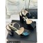 Chanel Heel 11.5cm Platform 3cm Calfskin Sandals G45740 Black 2024