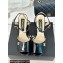 Chanel Heel 11.5cm Platform 3cm Calfskin Sandals G45740 Black 2024