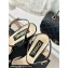 Chanel Heel 11.5cm Platform 3cm Calfskin Sandals G45740 Black 2024