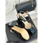 Chanel Heel 11.5cm Platform 3cm Calfskin Sandals G45740 Black 2024