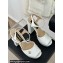Chanel Heel 11.5cm Platform 3cm Calfskin Sandals G45740 White 2024