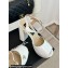 Chanel Heel 11.5cm Platform 3cm Calfskin Sandals G45740 White 2024
