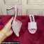 Dolce & Gabbana Heel 6.5cm Satin mules Pink with rhinestones 2024