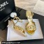 Chanel Pearl Heel 8cm Camellia Sandals Gold 2024