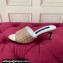 Dolce & Gabbana Heel 6.5cm Satin mules Beige with rhinestones 2024
