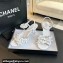 Chanel Pearl Heel 8cm Camellia Sandals White 2024