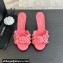Chanel Pearl Heel 8cm Camellia Mules Pink 2024