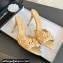 Chanel Pearl Heel 8cm Camellia Mules Beige 2024