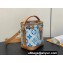 Louis Vuitton Monogram Tiles canvas Nano Noé Bag M83620 LV By The Pool Lagoon Blue 2024