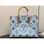 Louis Vuitton Monogram Tiles canvas OnTheGo MM Bag M11262 LV By The Pool Lagoon Blue 2024