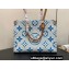 Louis Vuitton Monogram Tiles canvas OnTheGo MM Bag M11262 LV By The Pool Lagoon Blue 2024