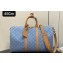 Louis Vuitton Monogram Denim Keepall Bandoulière 45 Bag M25334 LV By The Pool Sky Blue 2024