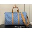 Louis Vuitton Monogram Denim Keepall Bandoulière 45 Bag M25334 LV By The Pool Sky Blue 2024