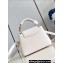 Louis Vuitton Taurillon leather Capucines Mini Bag M23944 Quartz White 2024