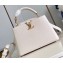 Louis Vuitton Taurillon leather Capucines BB Bag M24698 Quartz White 2024