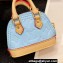 Louis Vuitton Micro Alma Vernis Bag Charm and Key Holder M01705 Blue