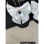 Chanel Heel 1.5cm Imitation Pearls Sandals G45813 Satin Black/White 2024