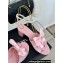 Chanel Heel 6cm Imitation Pearls Sandals G45813 Satin Pink 2024