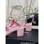 Chanel Heel 6cm Imitation Pearls Sandals G45813 Satin Pink 2024