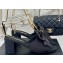 Chanel Heel 6cm Imitation Pearls Sandals G45813 Satin Black 2024