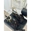 Chanel Heel 1.5cm Imitation Pearls T-Strap Sandals G45813 Satin Black 2024