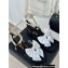 Chanel Heel 1.5cm Imitation Pearls T-Strap Sandals G45813 Satin Black/White 2024