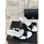 Chanel Heel 5cm Lambskin & Grosgrain Bow Sandals G45690 White 2024