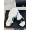 Chanel Heel 5cm Lambskin & Grosgrain Bow Sandals G45690 White 2024