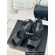 Chanel Heel 12cm Platform 4cm Sandals Calfskin Black 2024