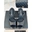 Chanel Heel 12cm Platform 4cm Sandals Calfskin Black 2024
