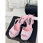 Chanel Heel 12cm Platform 4cm Sandals Tweed Pink 2024