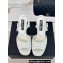 Chanel Heel 12cm Platform 4cm Sandals Tweed White 2024