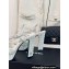 Chanel Heel 12cm Platform 4cm Sandals Tweed White 2024